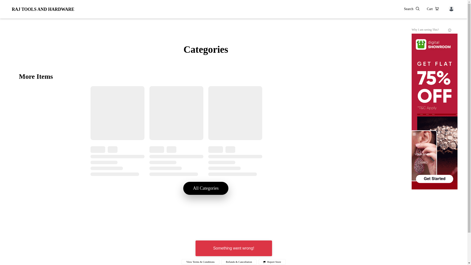 website screenshot of https://rajtoolsandhardware.top/