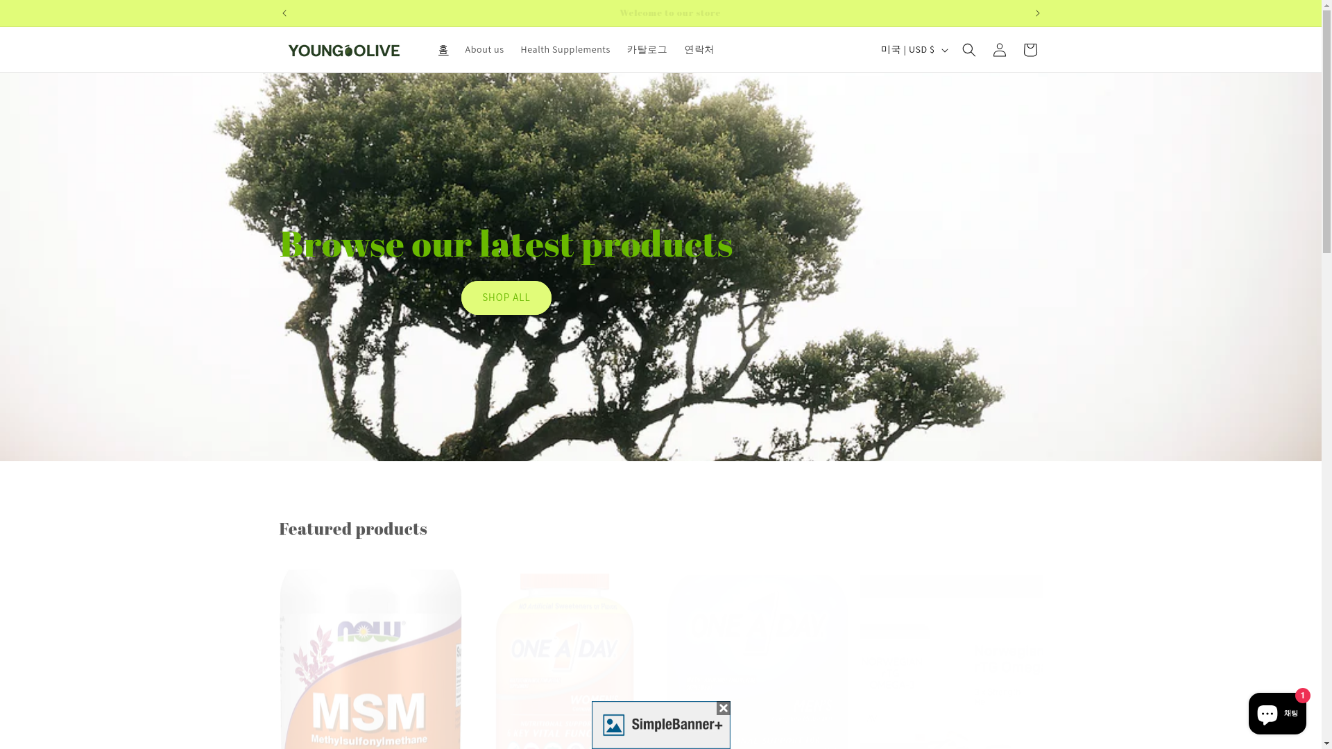website screenshot of https://youngolive.store/