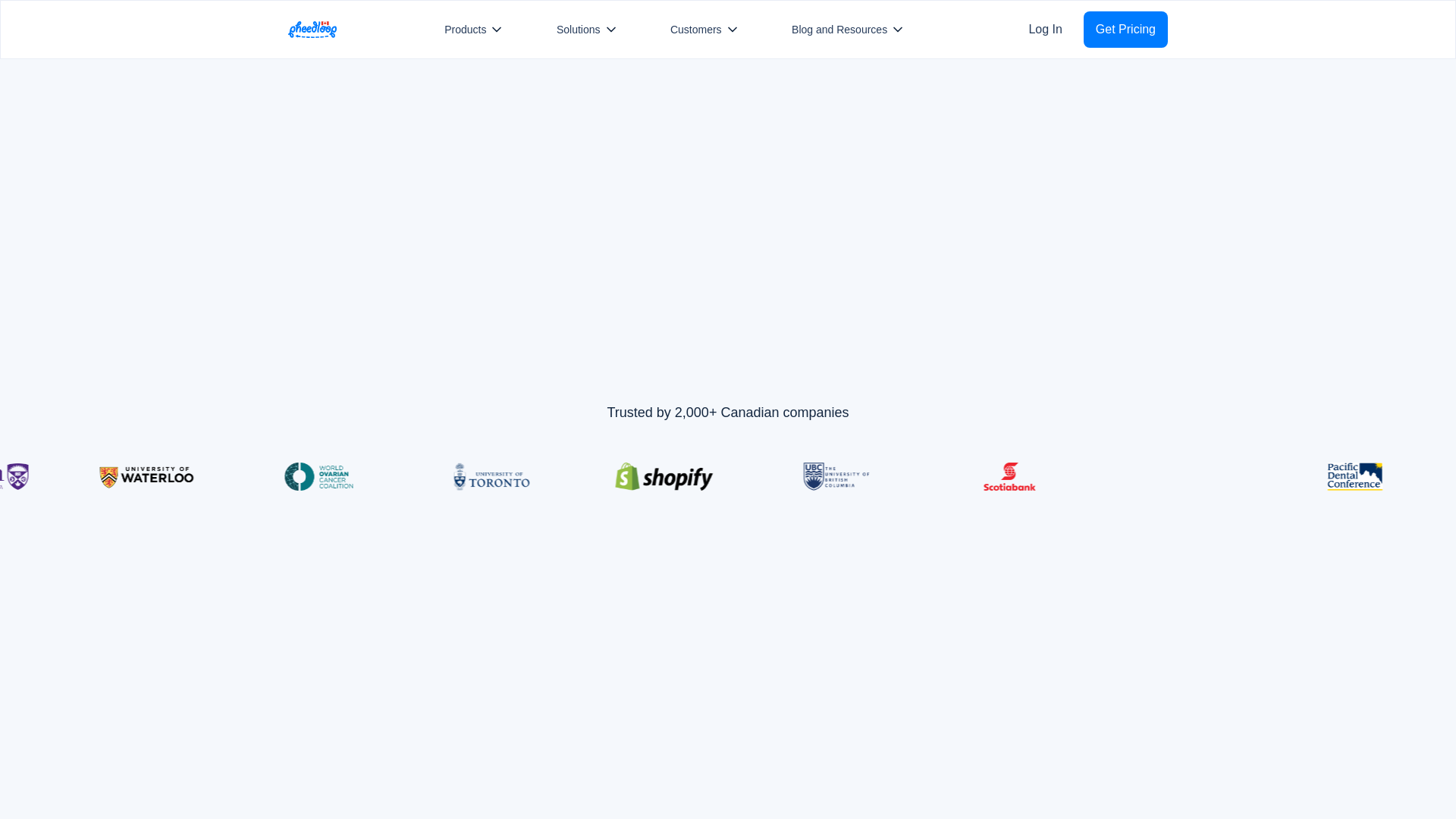 website screenshot of https://pheedloop.com/?utm_source=admin&utm_medium=mail
