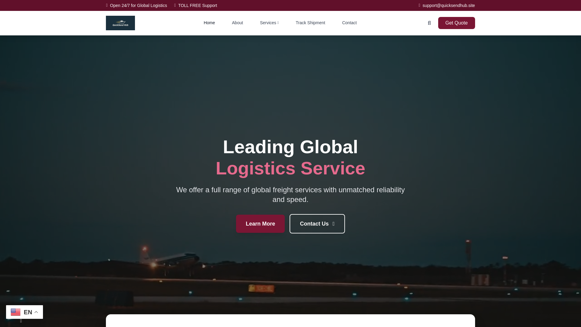 website screenshot of https://quicksendhub.site/