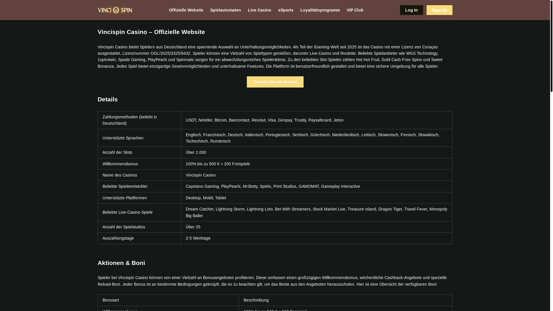 website screenshot of https://www-vincispin-de-com.pages.dev/