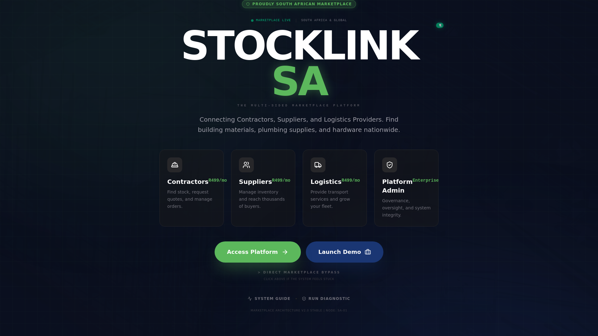 website screenshot of https://stocklink.pages.dev/