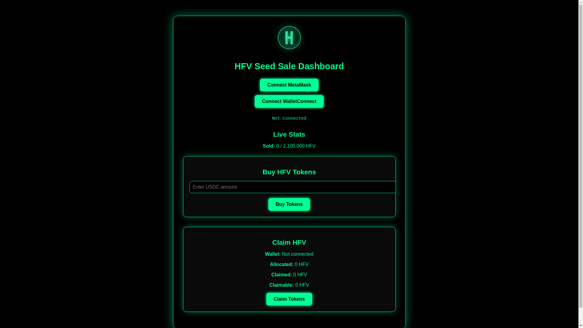 website screenshot of https://hfvseedsale.org/