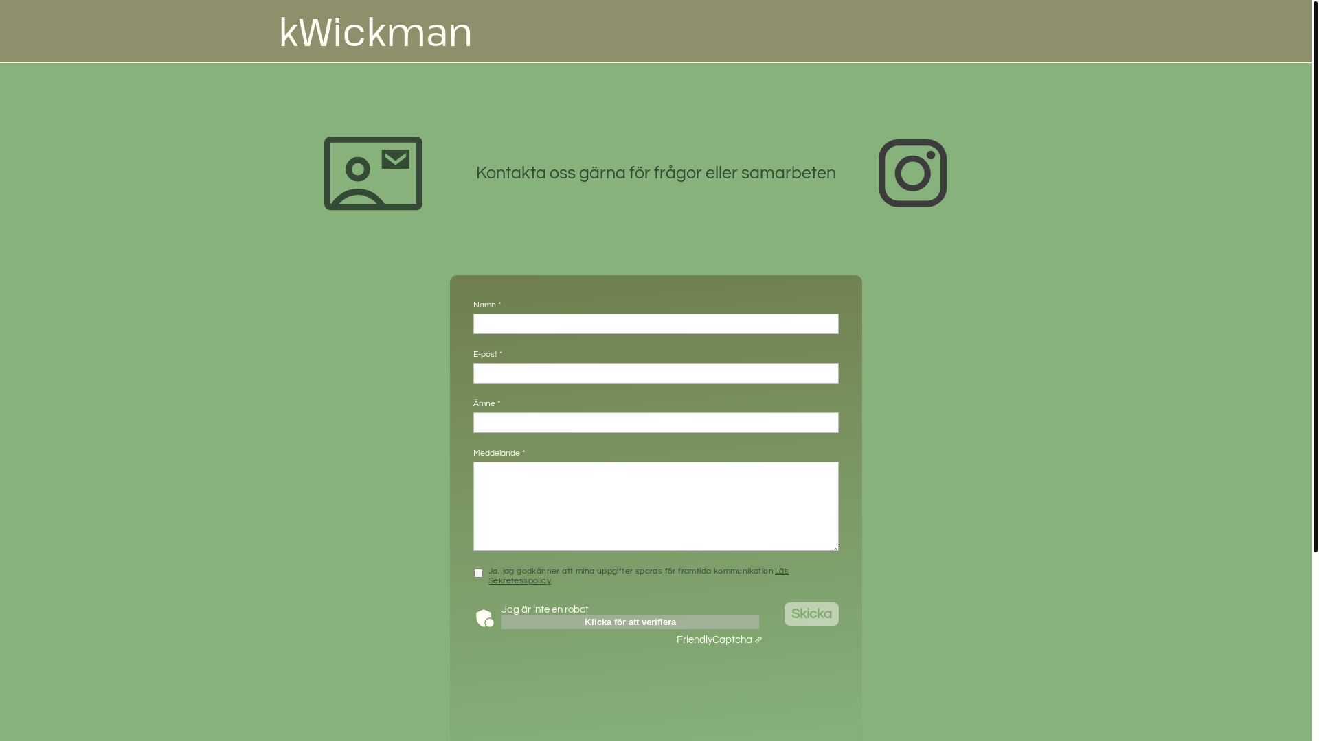 website screenshot of https://kwickman.se/
