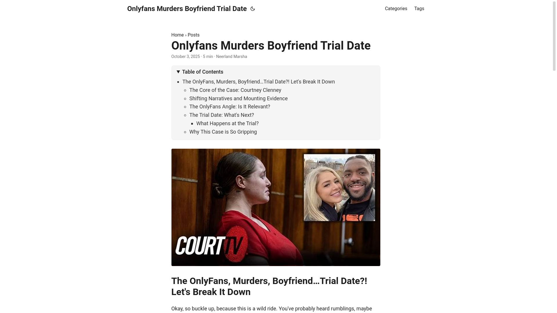 website screenshot of https://onlyfans-murders-boyfriend-trial-date.pages.dev/
