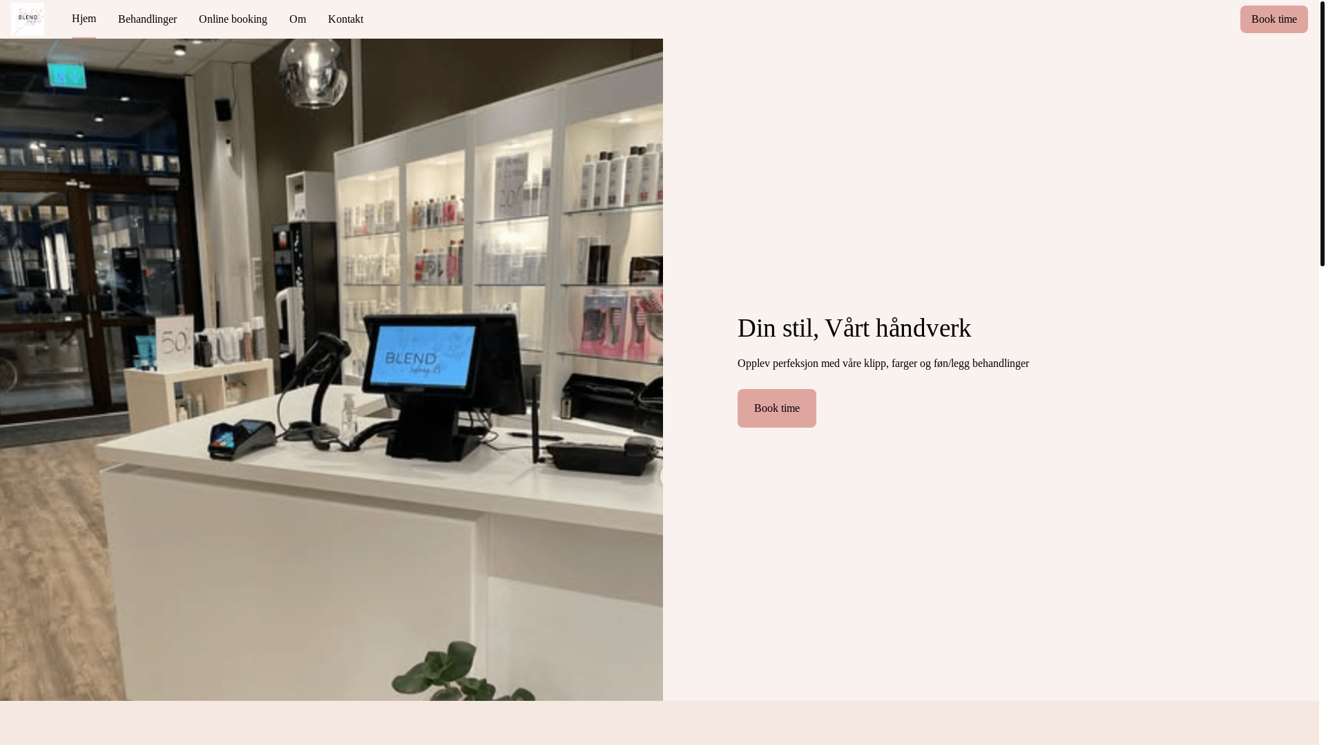website screenshot of https://blendsalong.no/
