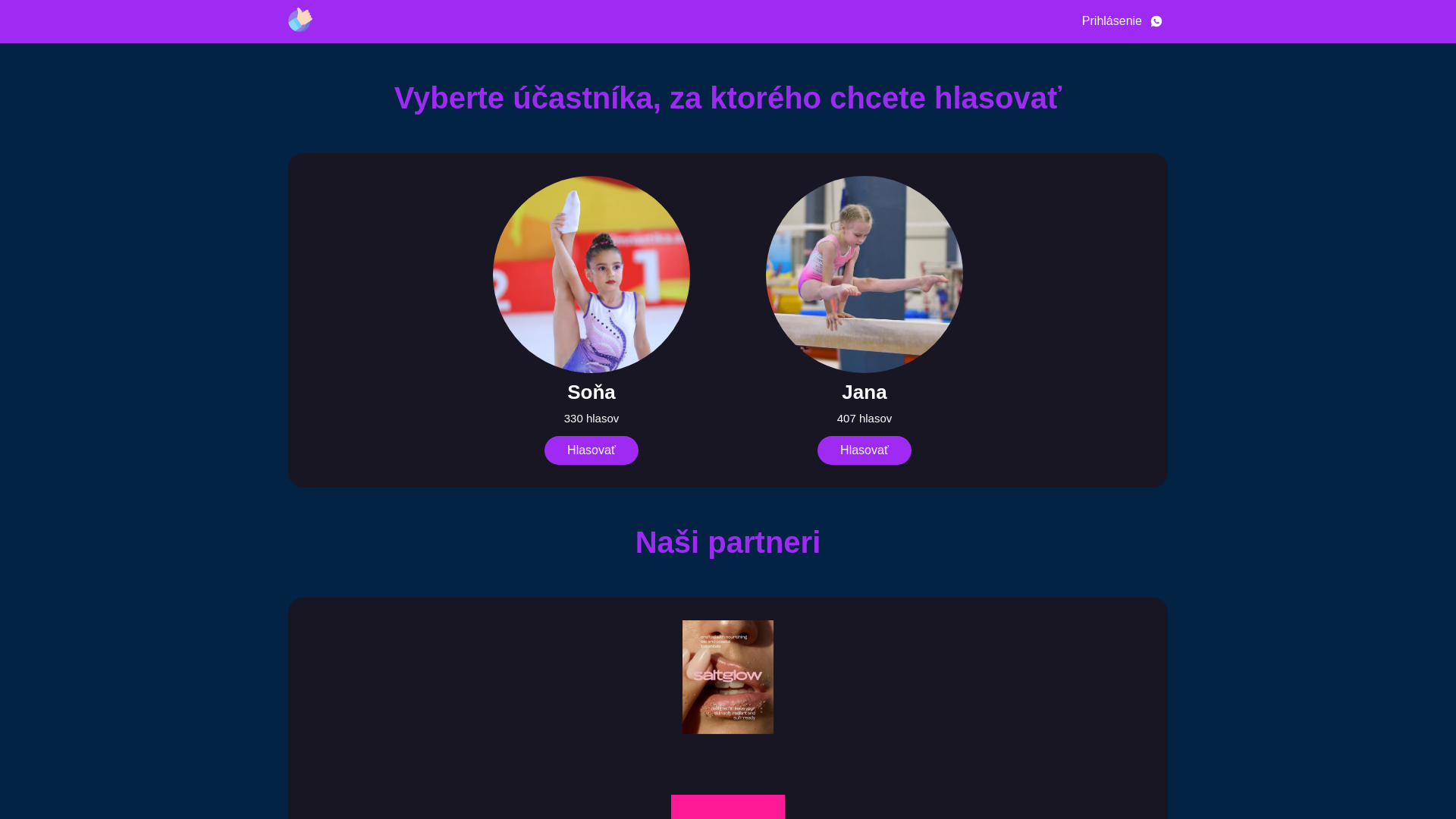 website screenshot of https://baletstarsk.run/home/gymsk9