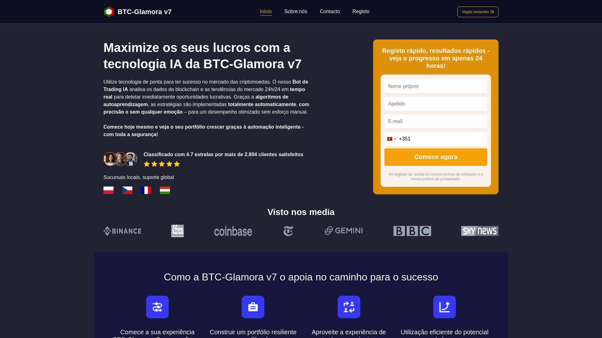 website screenshot of https://btcglamorav7.net/