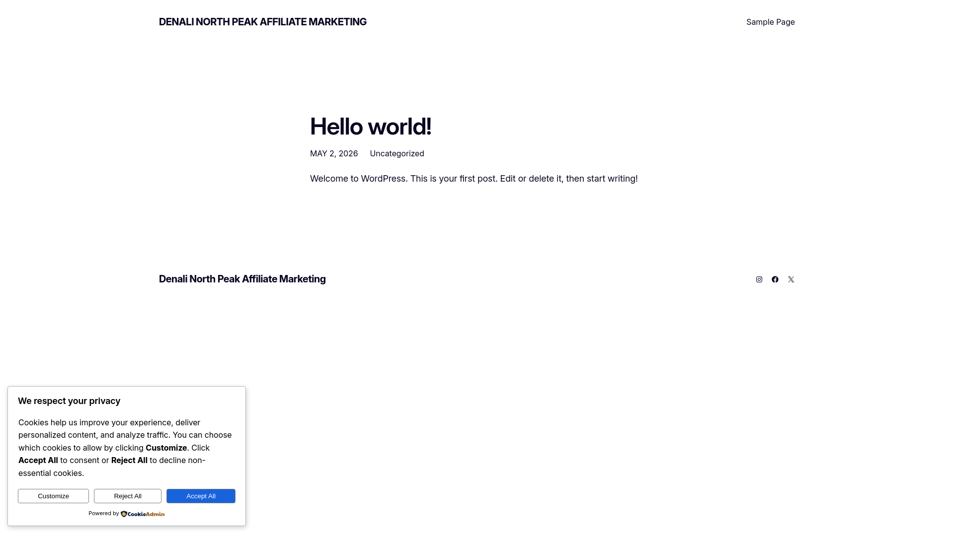 website screenshot of https://denalinorthpeak.com/