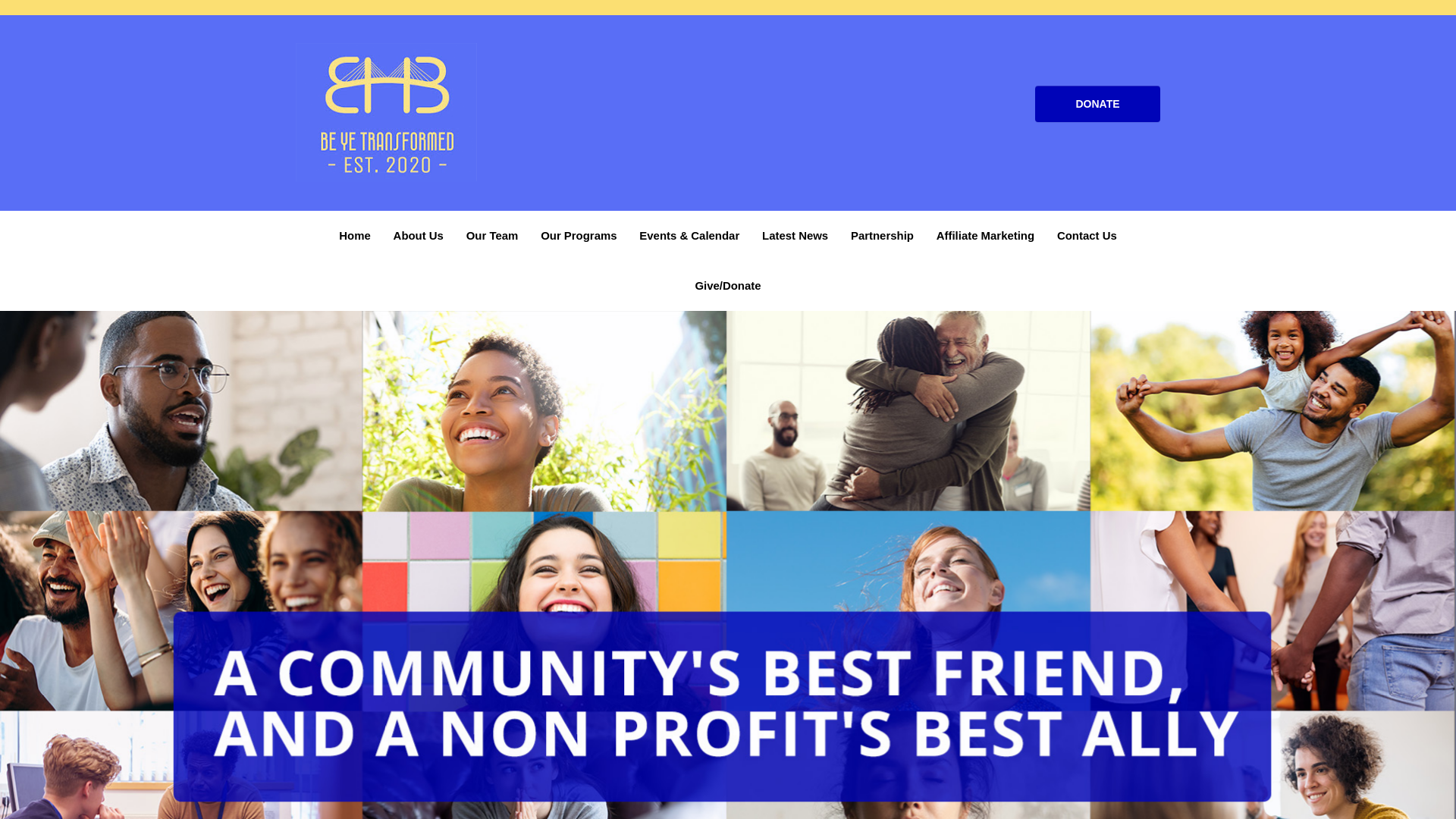 website screenshot of https://beyetransformedworld.net/