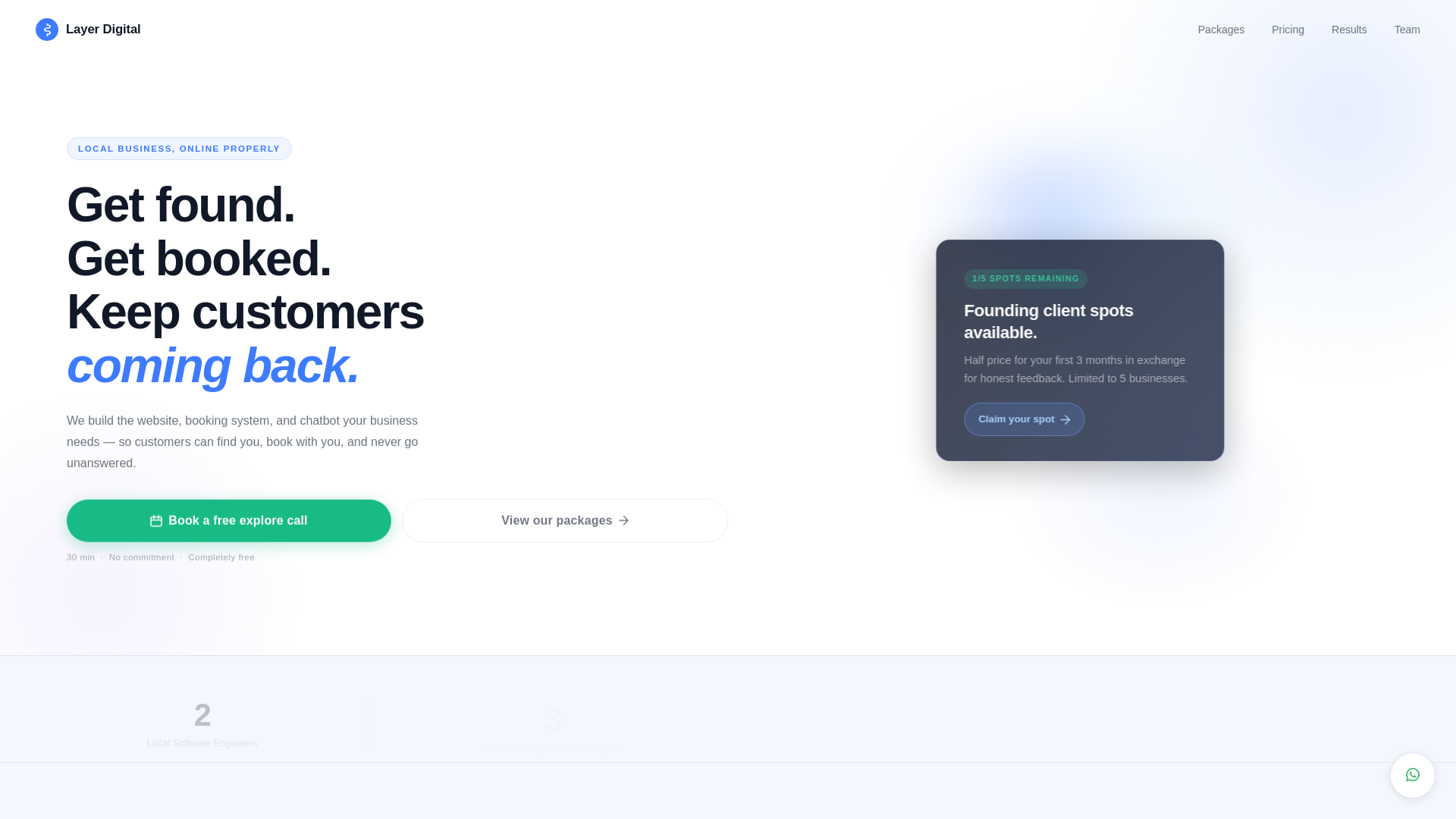 website screenshot of https://layerdigital.uk/