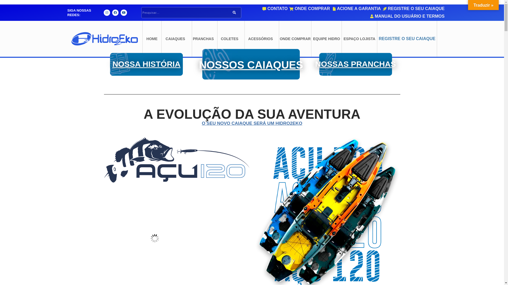 website screenshot of https://caiaqueraptor.com.br/
