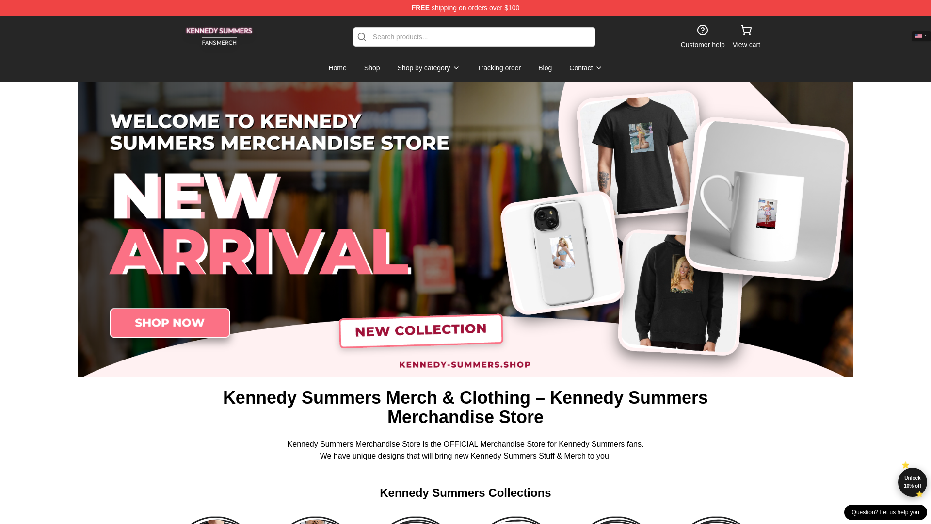 website screenshot of https://kennedy-summers.shop/
