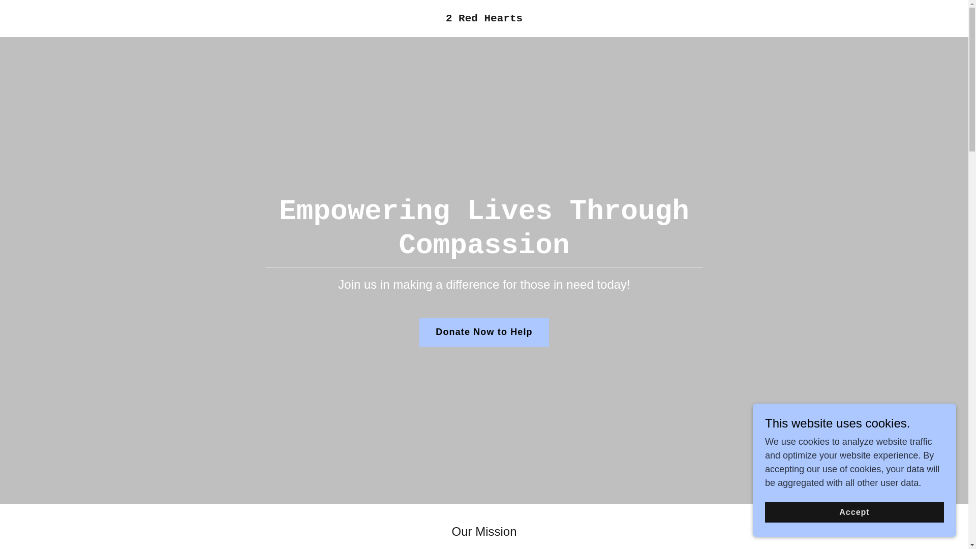 website screenshot of https://2redhearts.org/