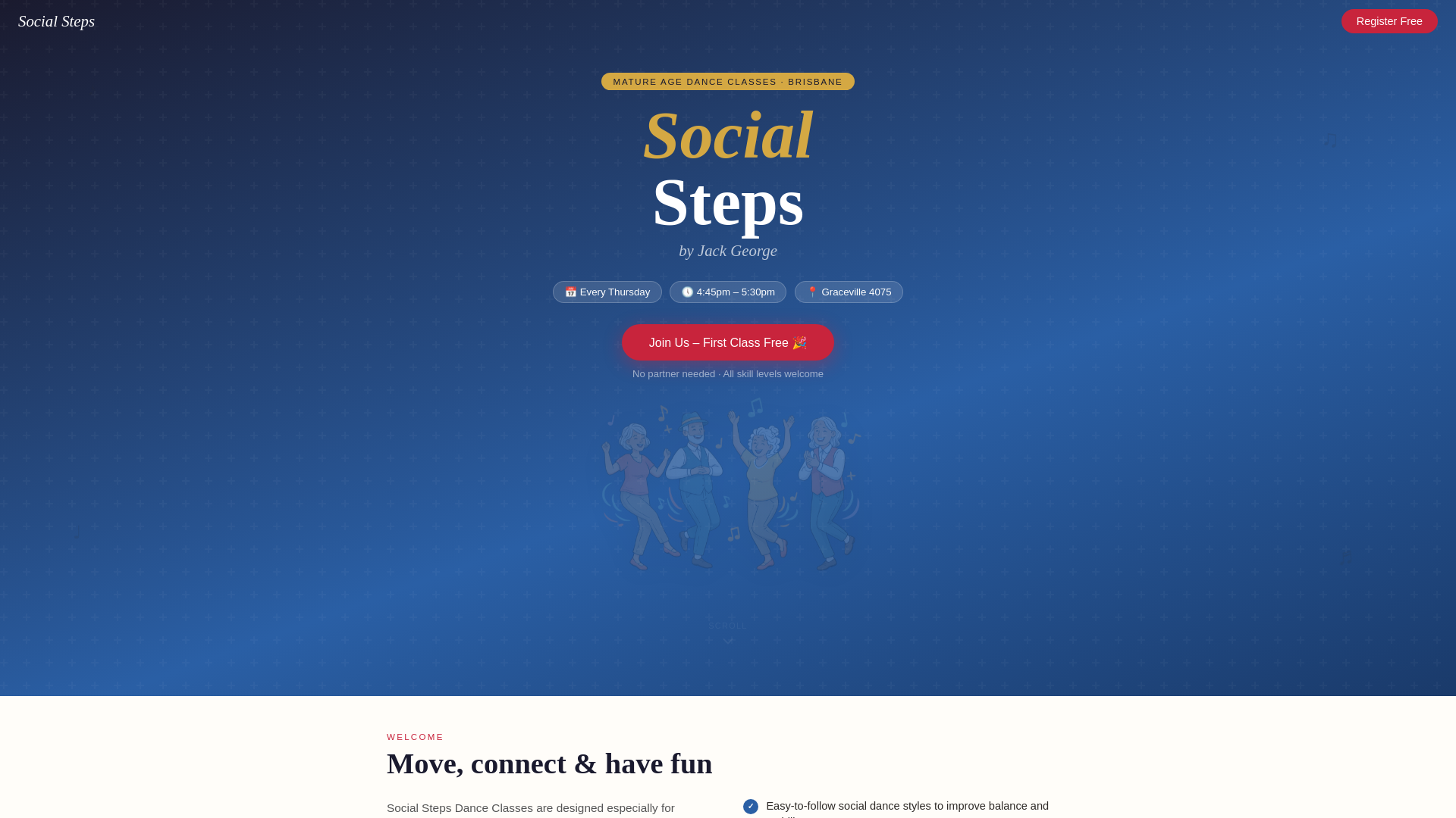 website screenshot of https://socialsteps.com.au/
