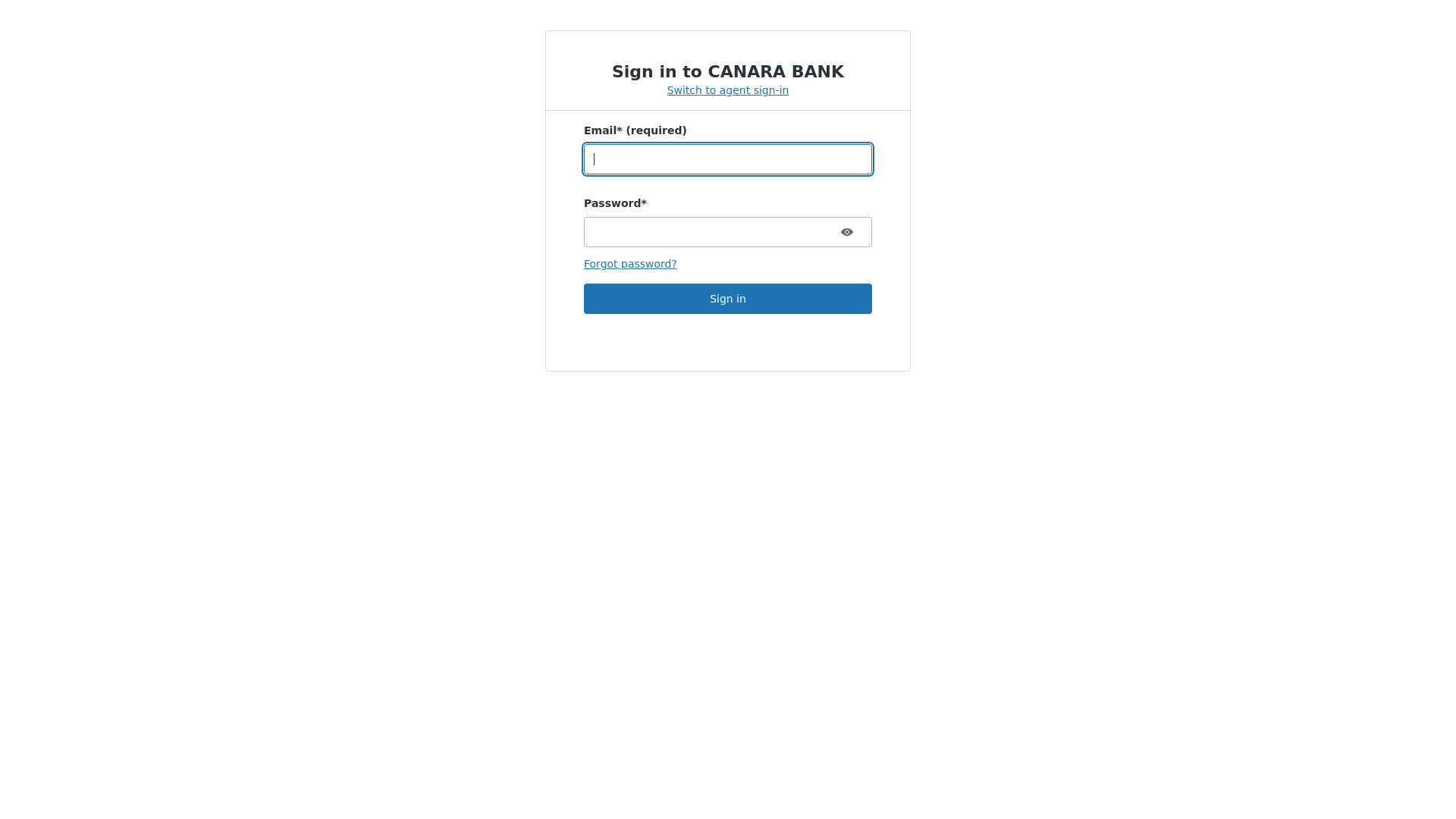 website screenshot of https://canarabank-10596.zendesk.com