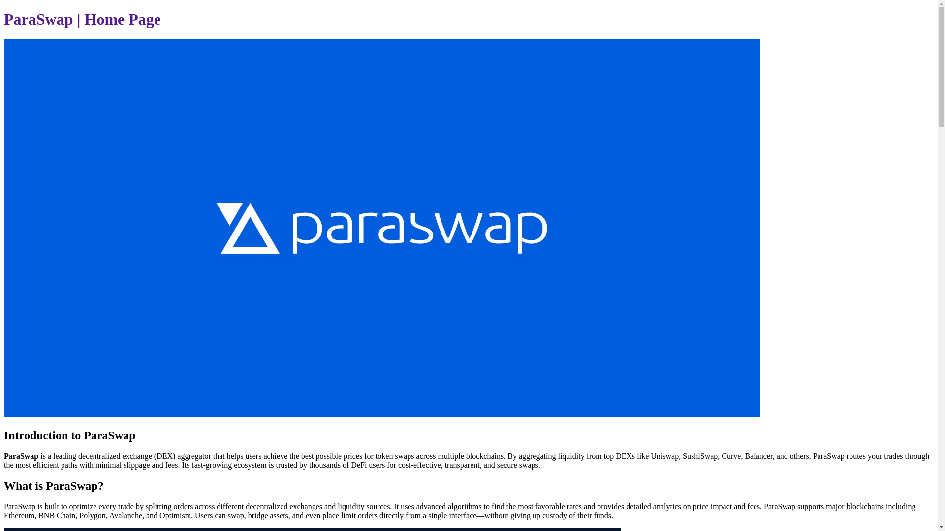website screenshot of https://paraswap-app.pages.dev/