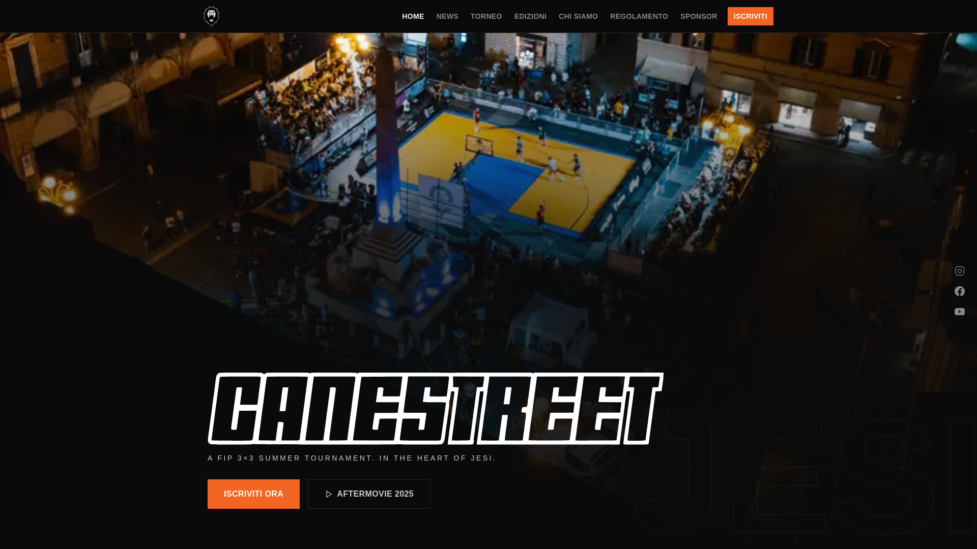 website screenshot of https://canestreet.it/