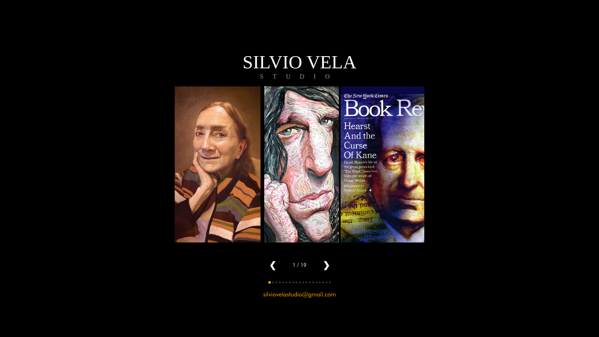 website screenshot of https://silviovelastudio.com