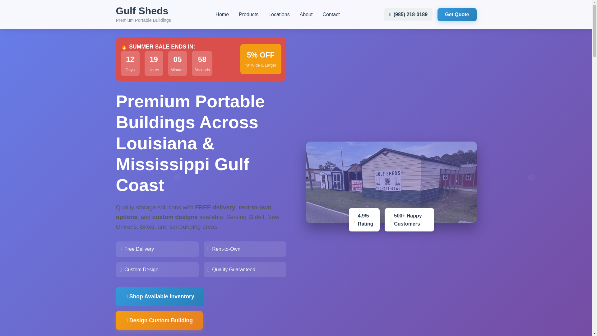 website screenshot of https://customshedsnearmetesting12345.pages.dev/