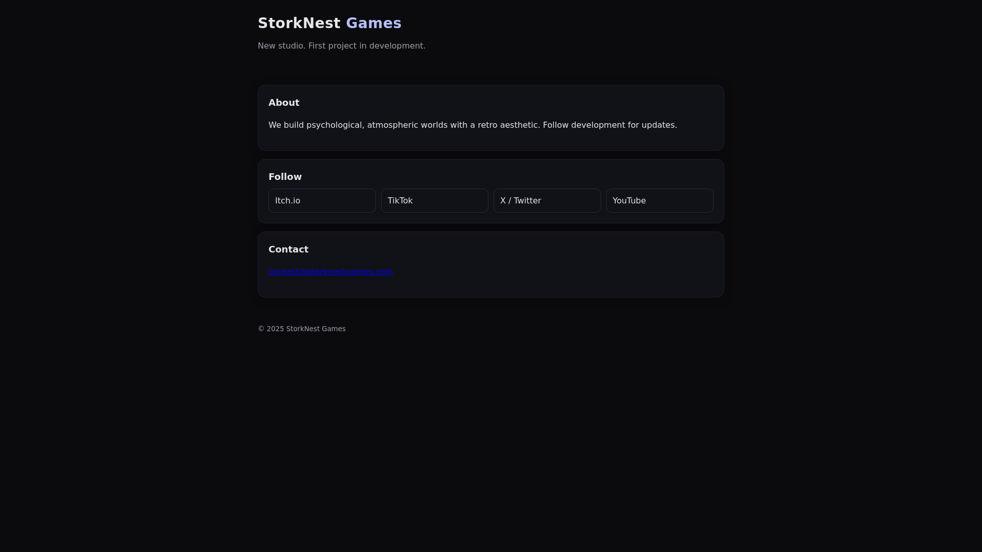 website screenshot of https://storknestgames.pages.dev/