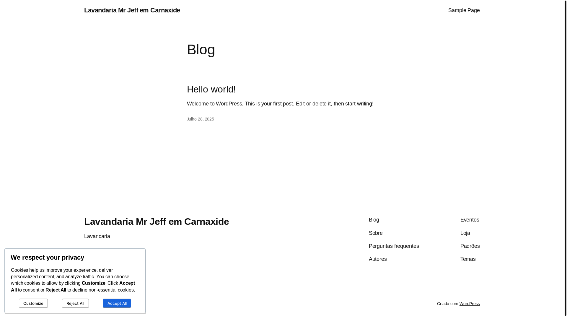 website screenshot of https://lavandariamrjeffcarnaxide.pt/