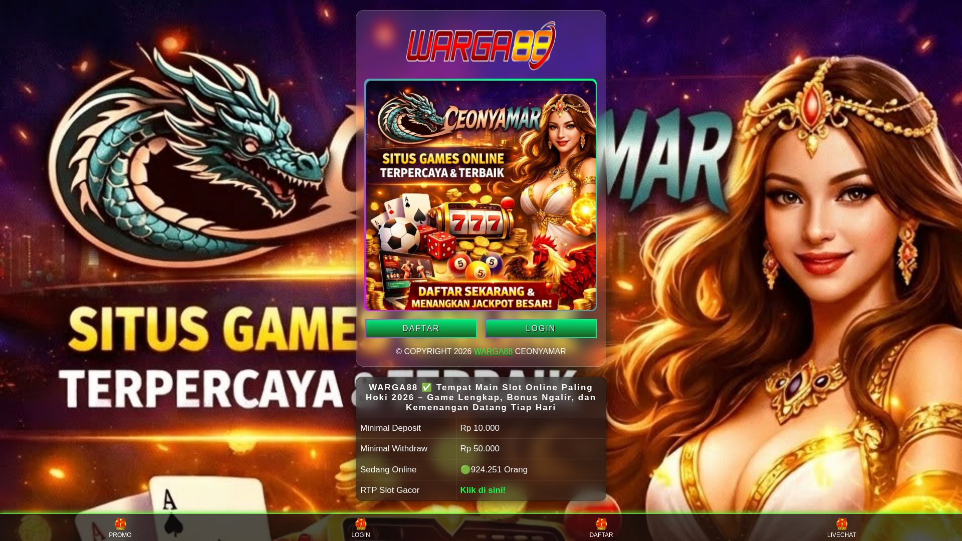 website screenshot of https://tindo420-trang-chu-warga88.pages.dev/