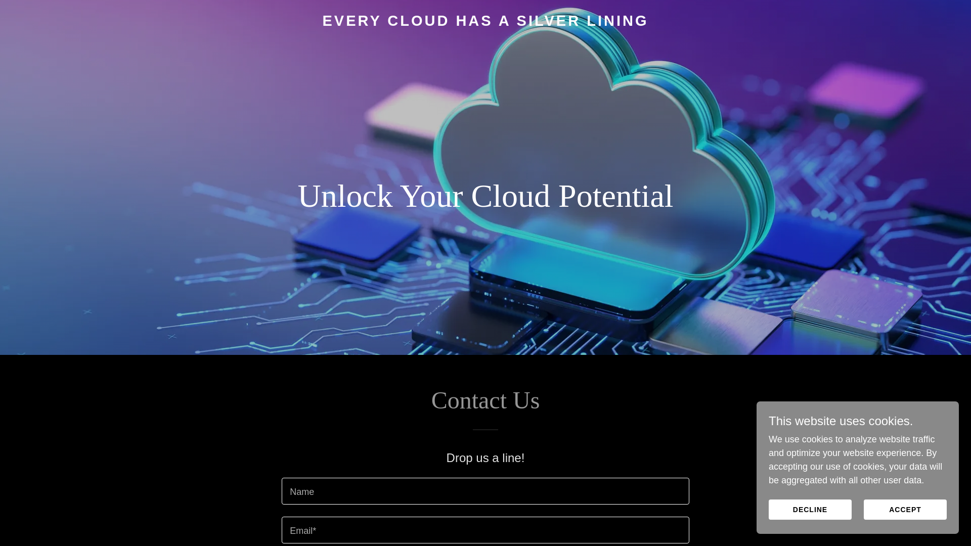 website screenshot of https://everycloudhasasilverlining.co.uk/