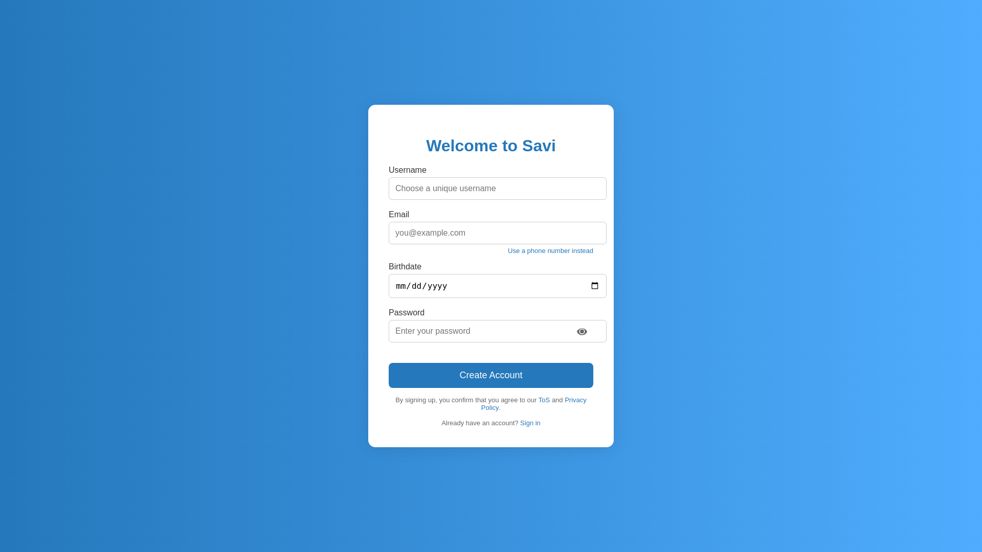 website screenshot of https://savi-test.pages.dev/