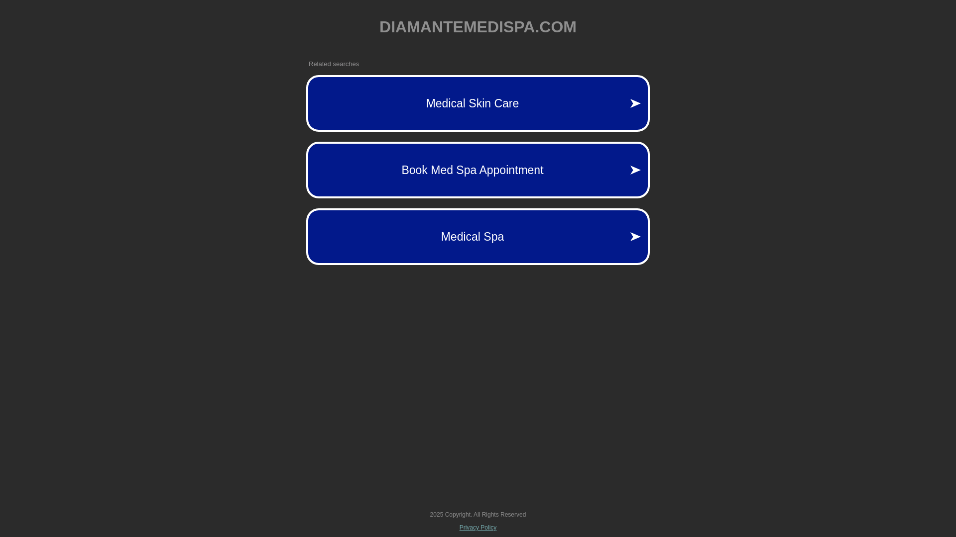 website screenshot of https://diamantemedispa.com/