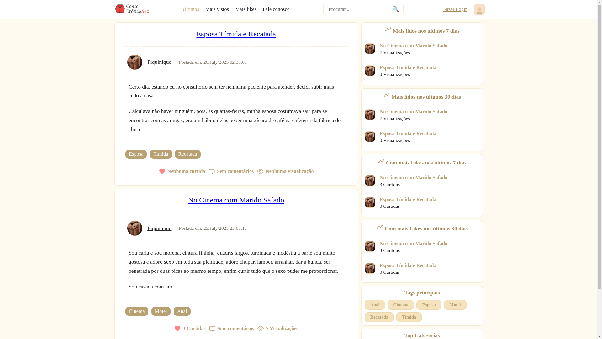 website screenshot of https://www.contoeroticosex.com/