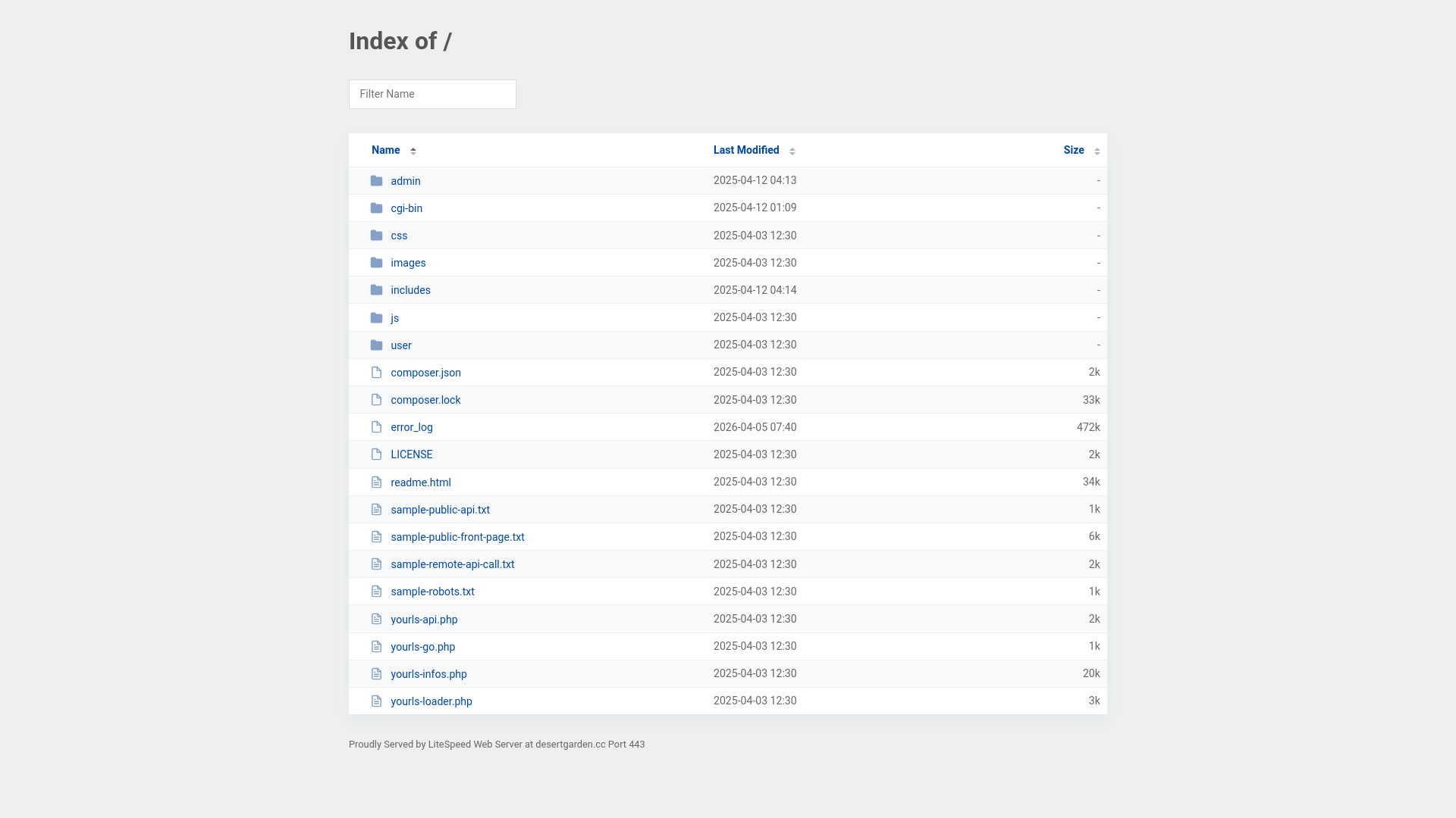 website screenshot of https://desertgarden.cc