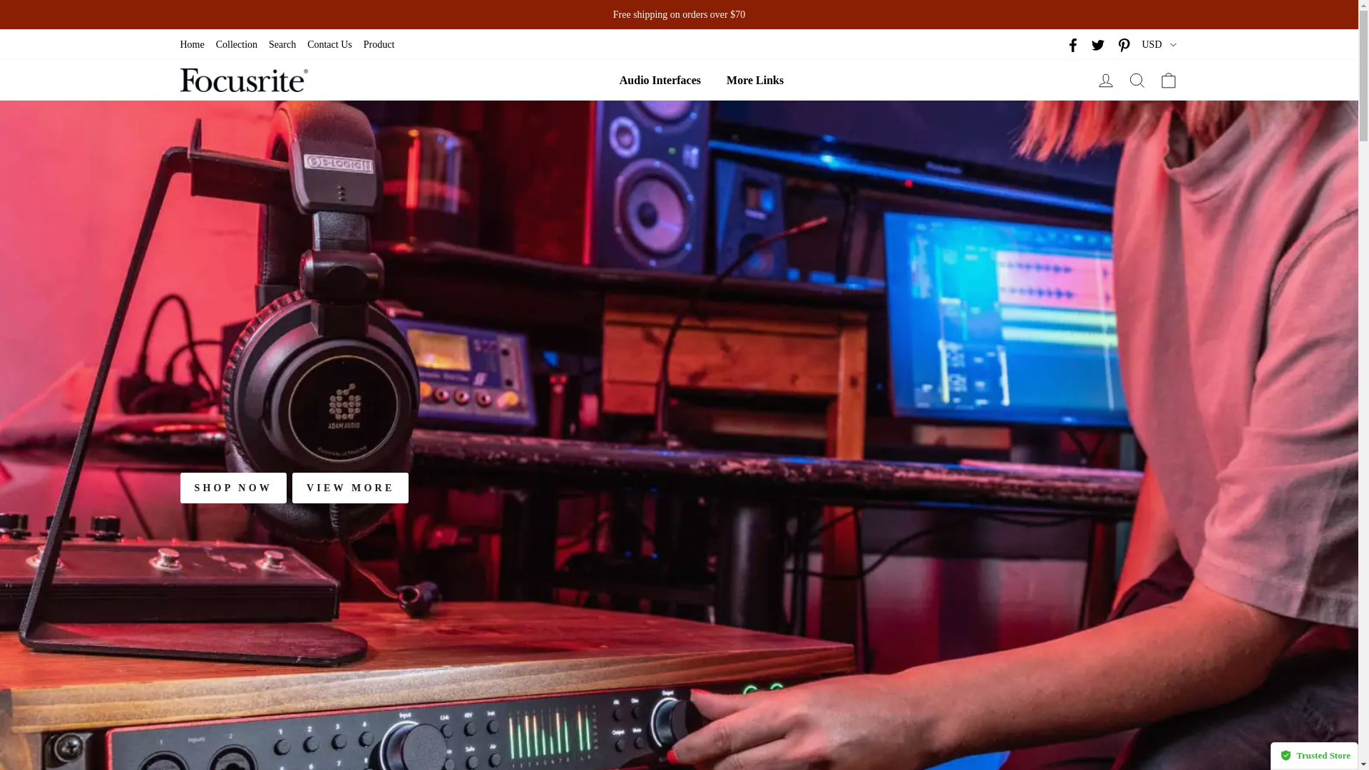website screenshot of https://focusrite-eu.top/