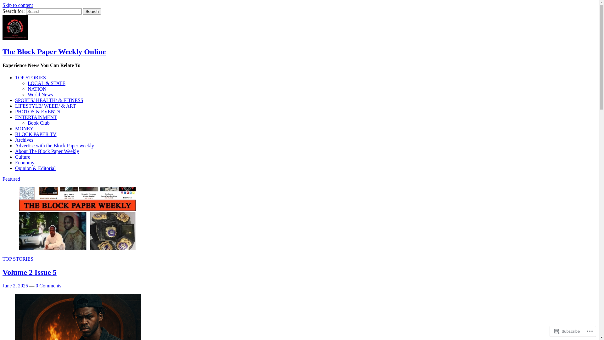 website screenshot of https://theblockpaperweekly.com/