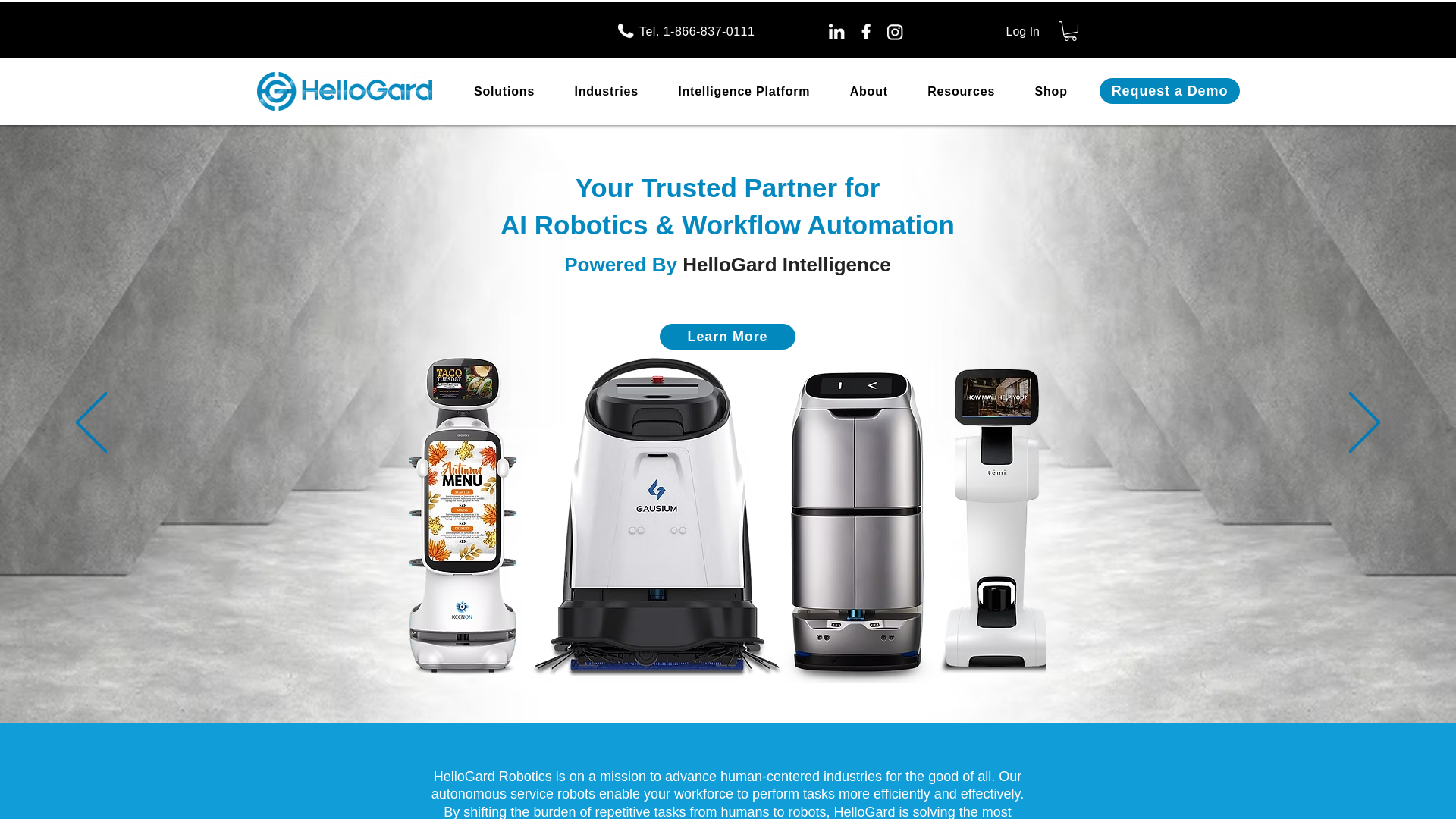 website screenshot of https://hellogardintelligence.com/