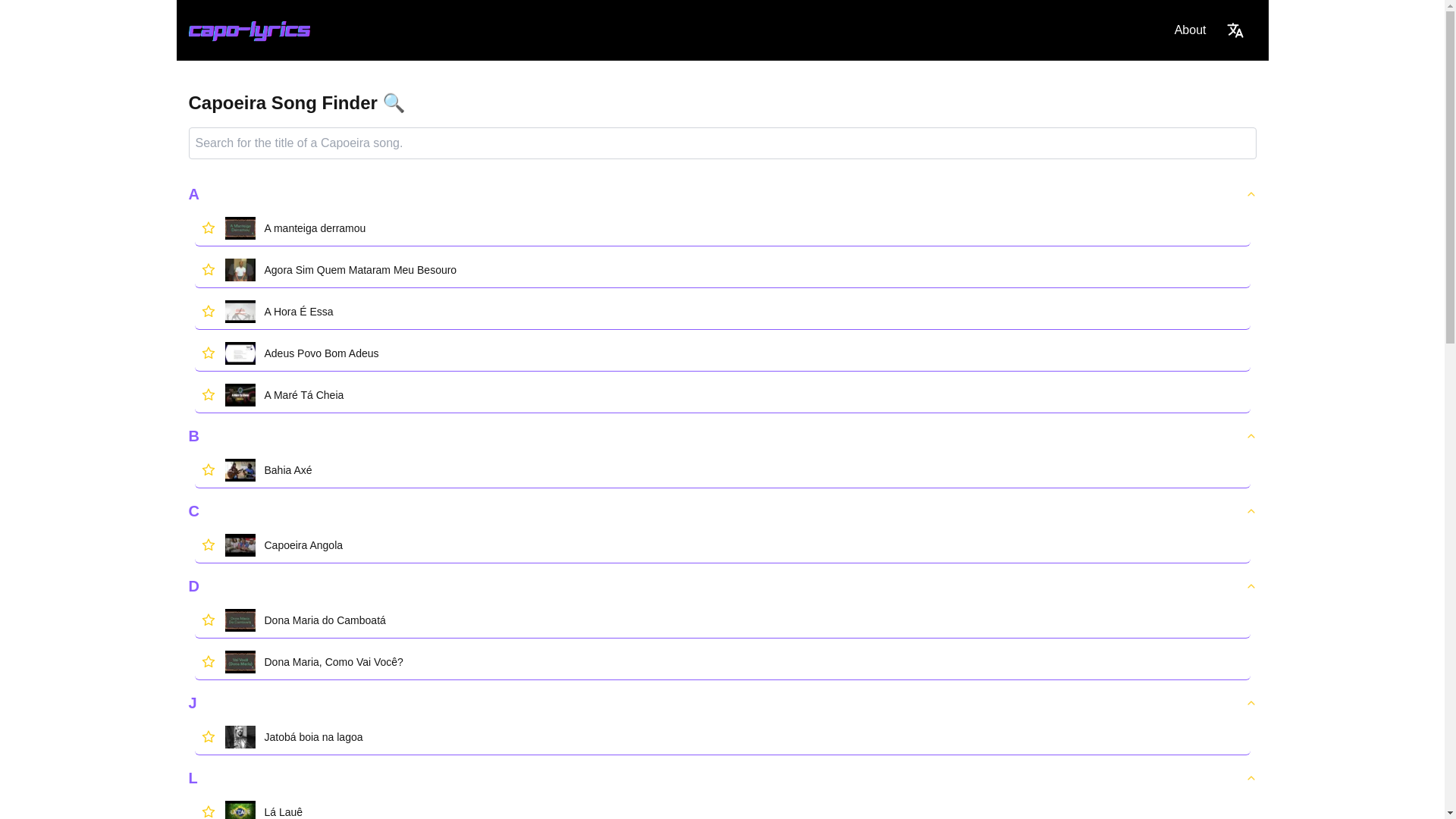 website screenshot of https://capoeiracanto.com/
