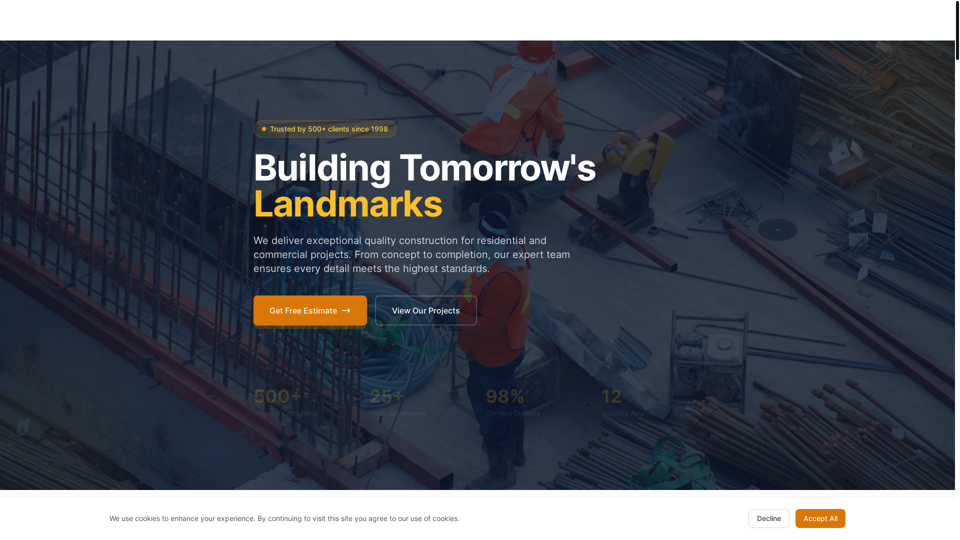 website screenshot of https://buildcraft-colorlib.pages.dev/