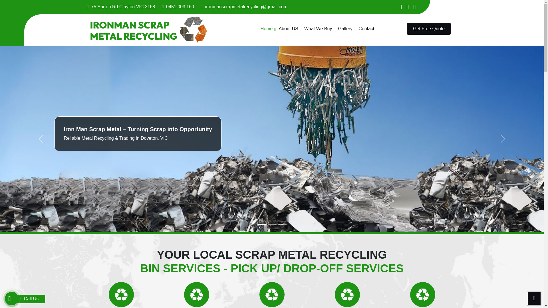 website screenshot of https://ironmanscrapmetal.com.au/