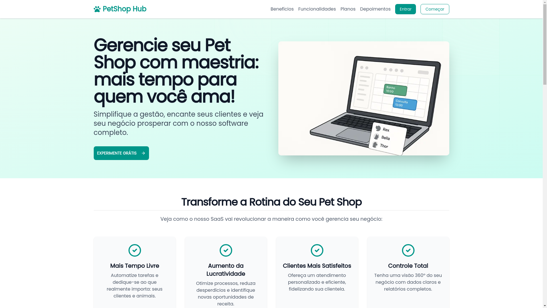website screenshot of https://petshopnow.com.br/
