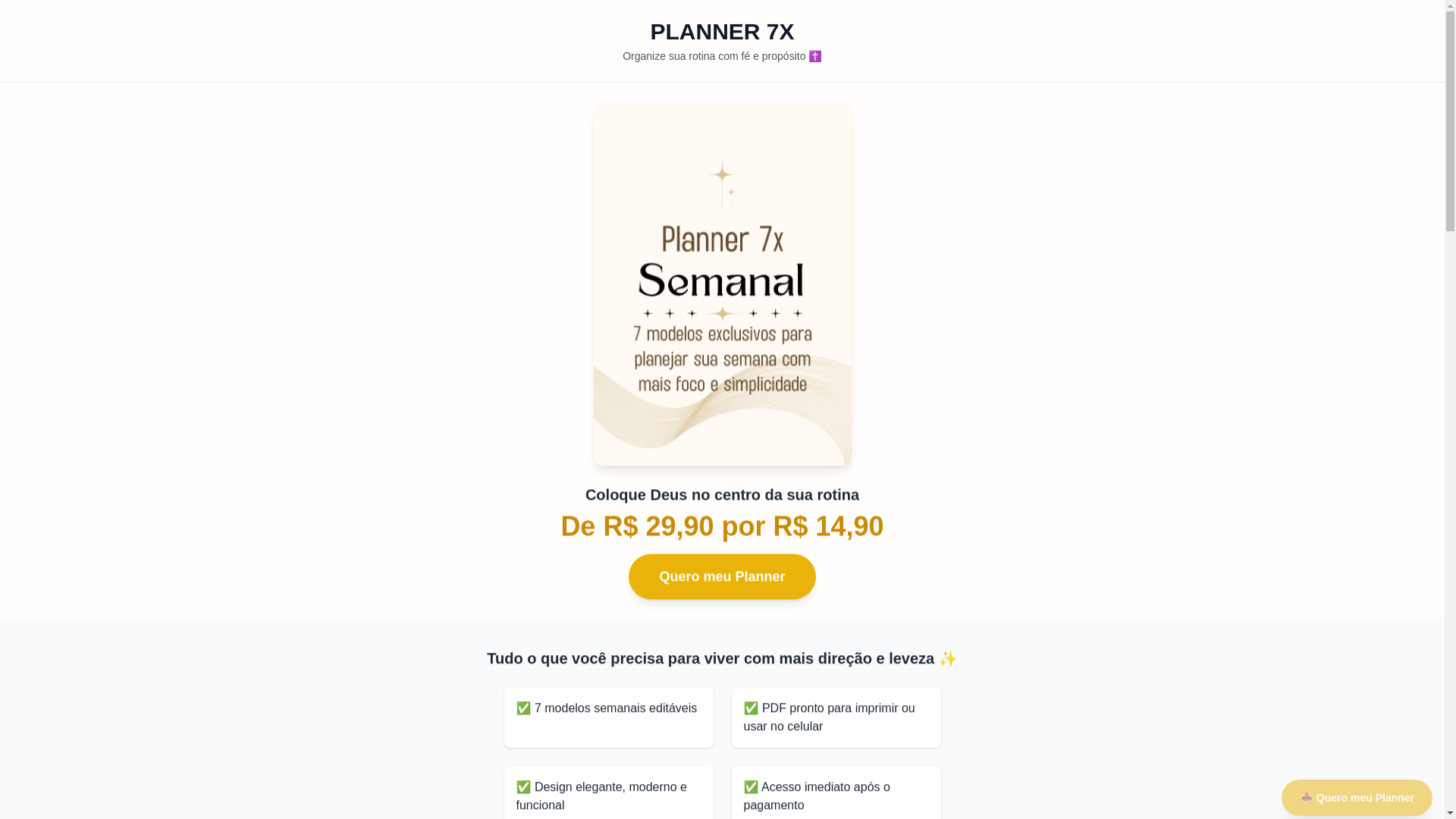 website screenshot of https://planner7x.com.br/