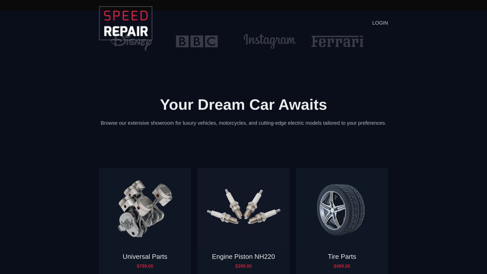 website screenshot of https://nessaautomobile.com/