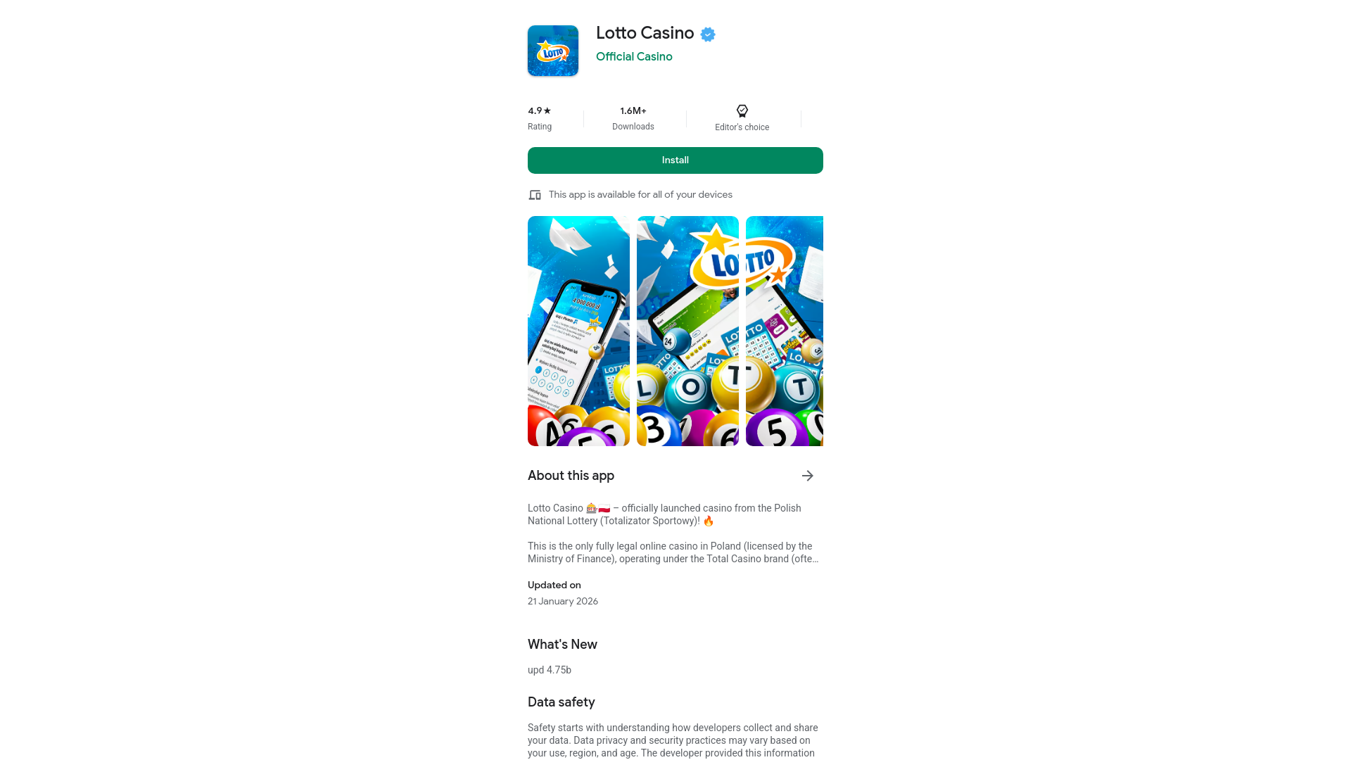 website screenshot of https://official-lottto.shop/