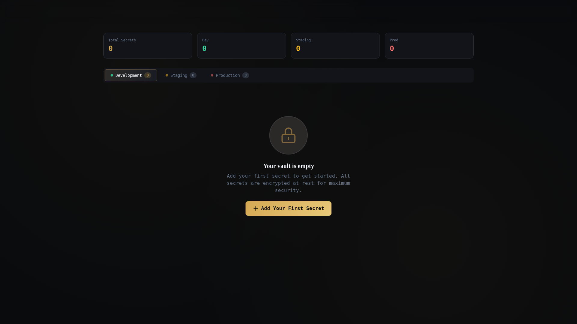 website screenshot of https://mvp-secrets-manager.pages.dev/