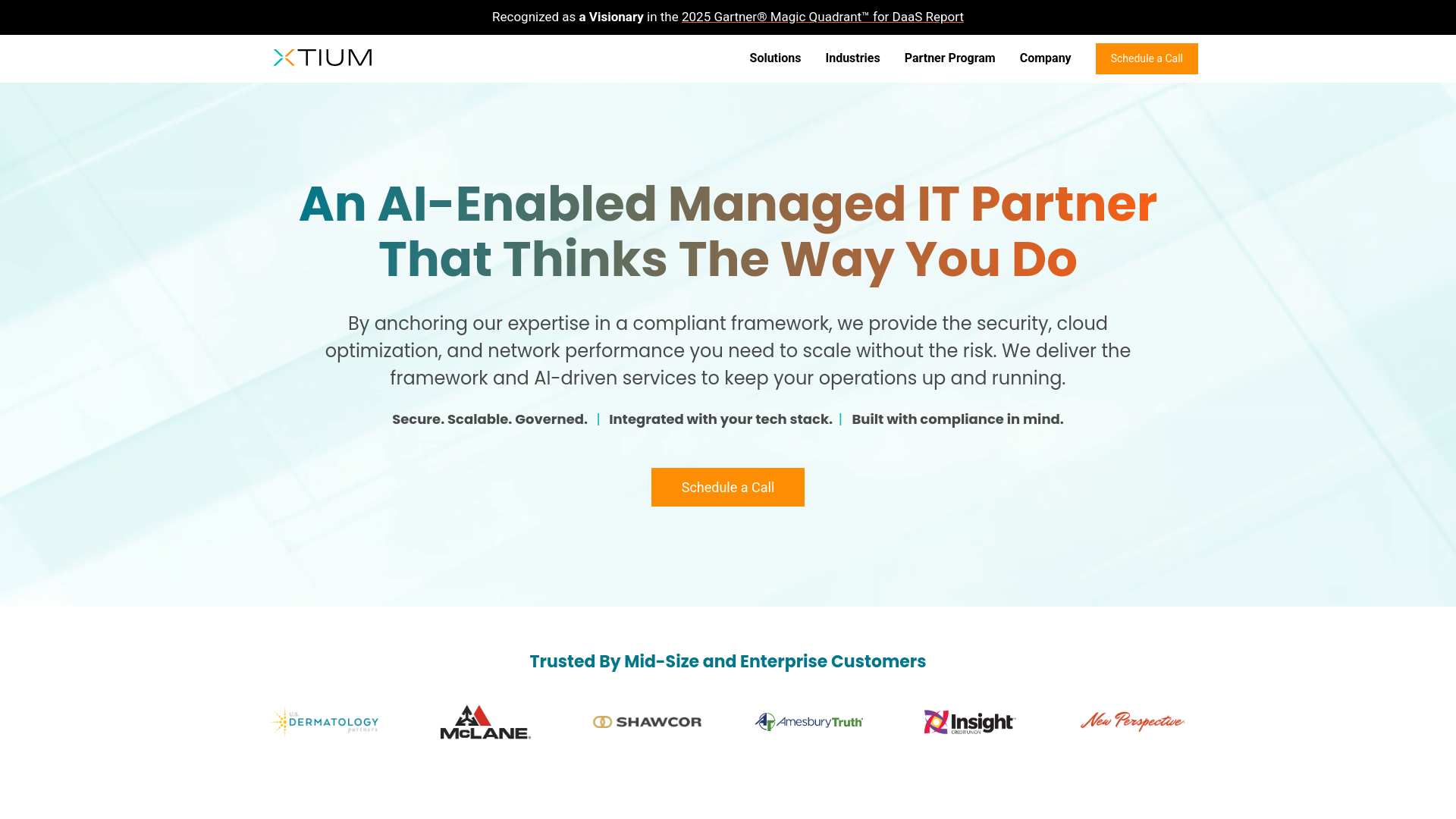 website screenshot of https://xtiumgetco.com