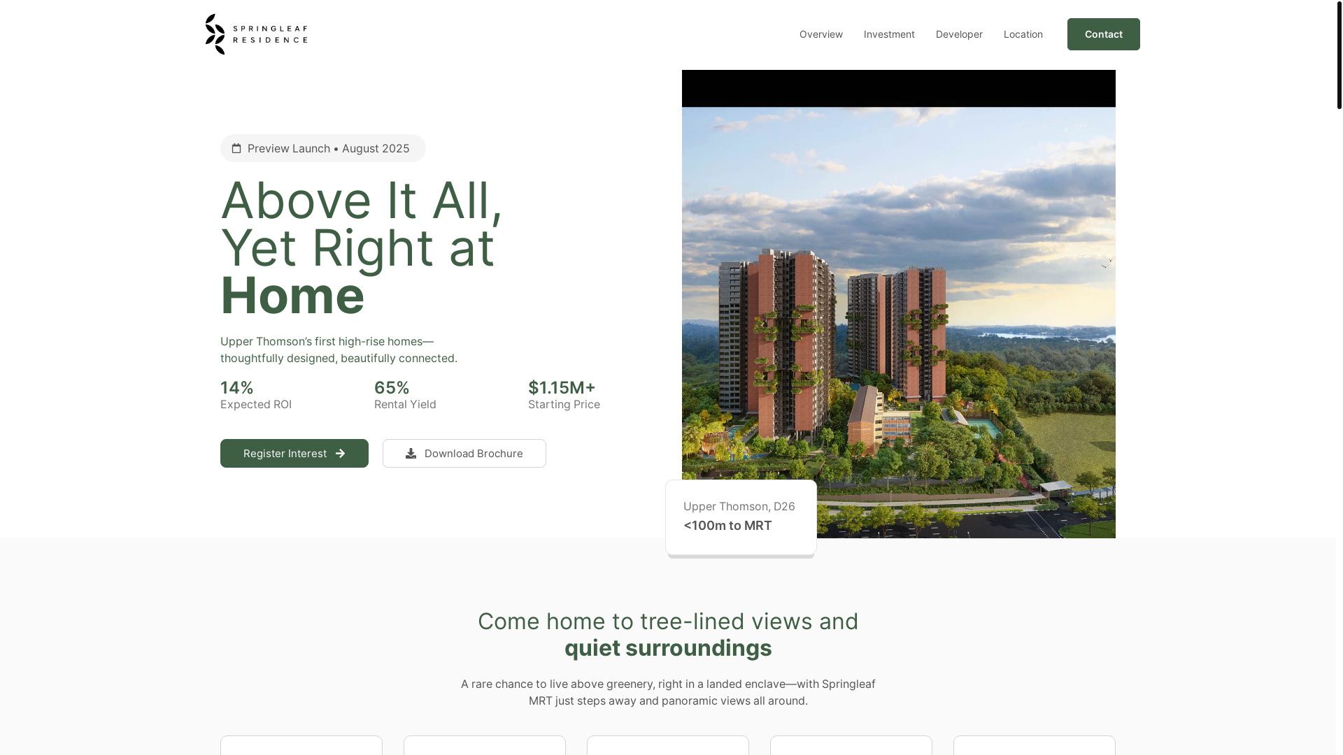 website screenshot of https://d26-springleaf-residence-condo.com/