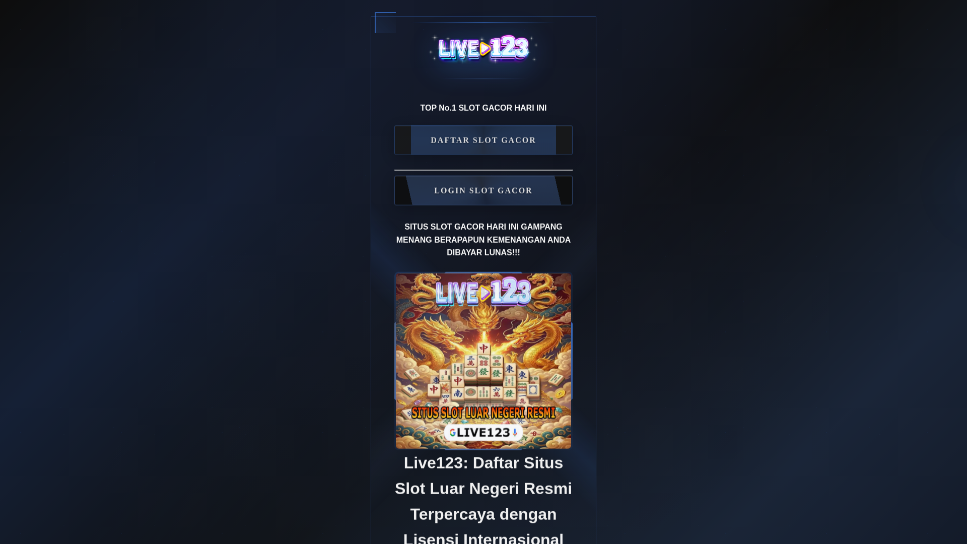 website screenshot of https://amplive123lisensiluarnegeri.pages.dev/