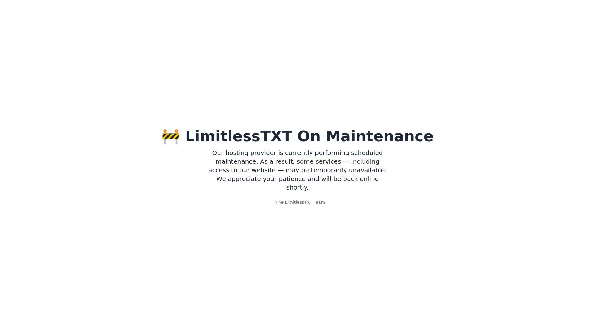 website screenshot of https://maintenance-limit.pages.dev/
