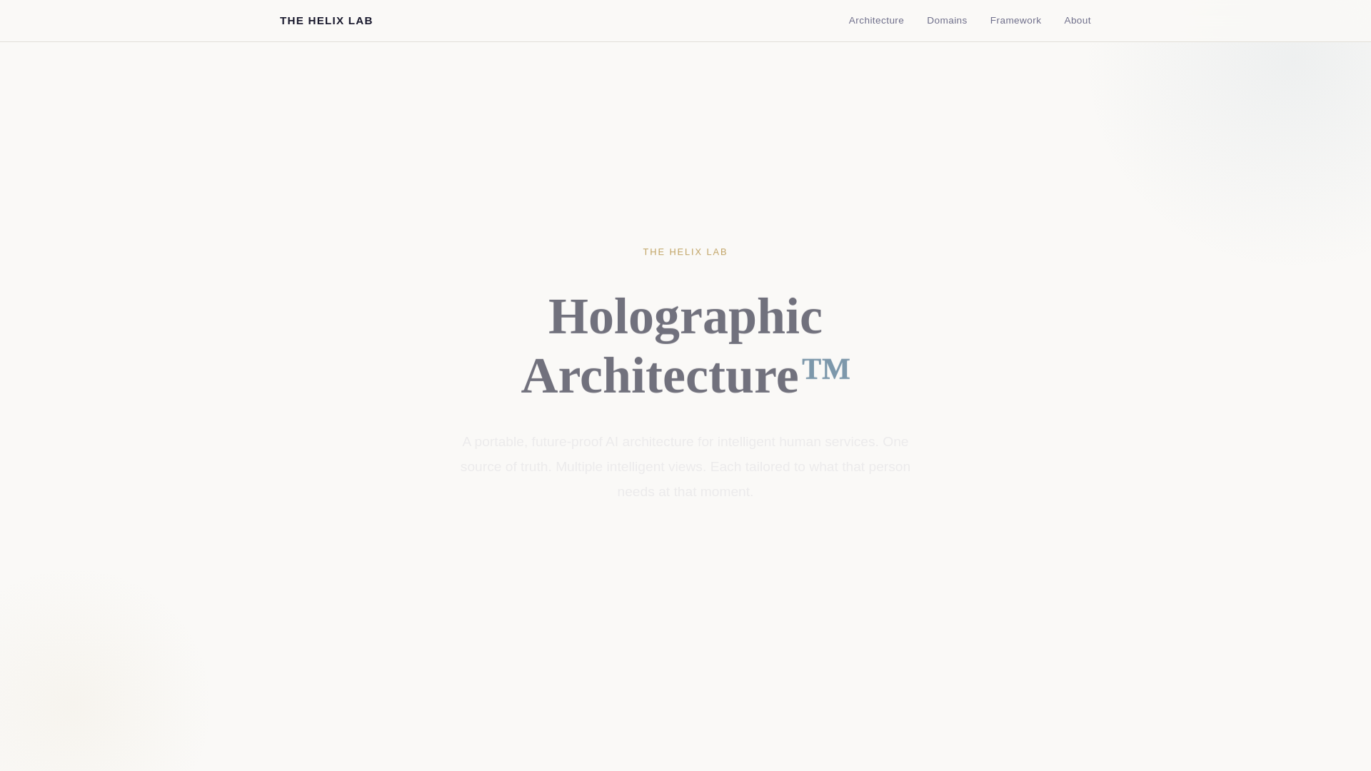 website screenshot of https://holographicarchitecture.com