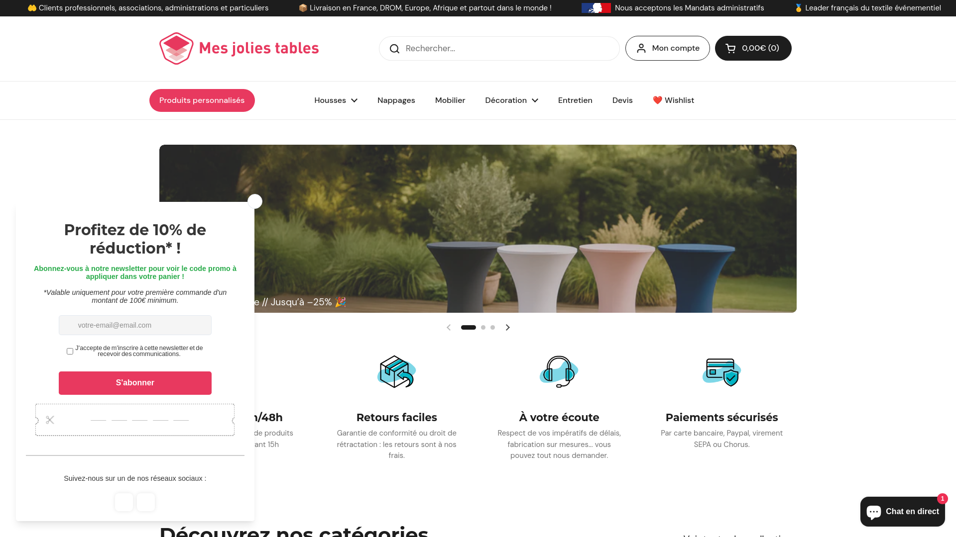 website screenshot of https://mesjoliesnappes.com/