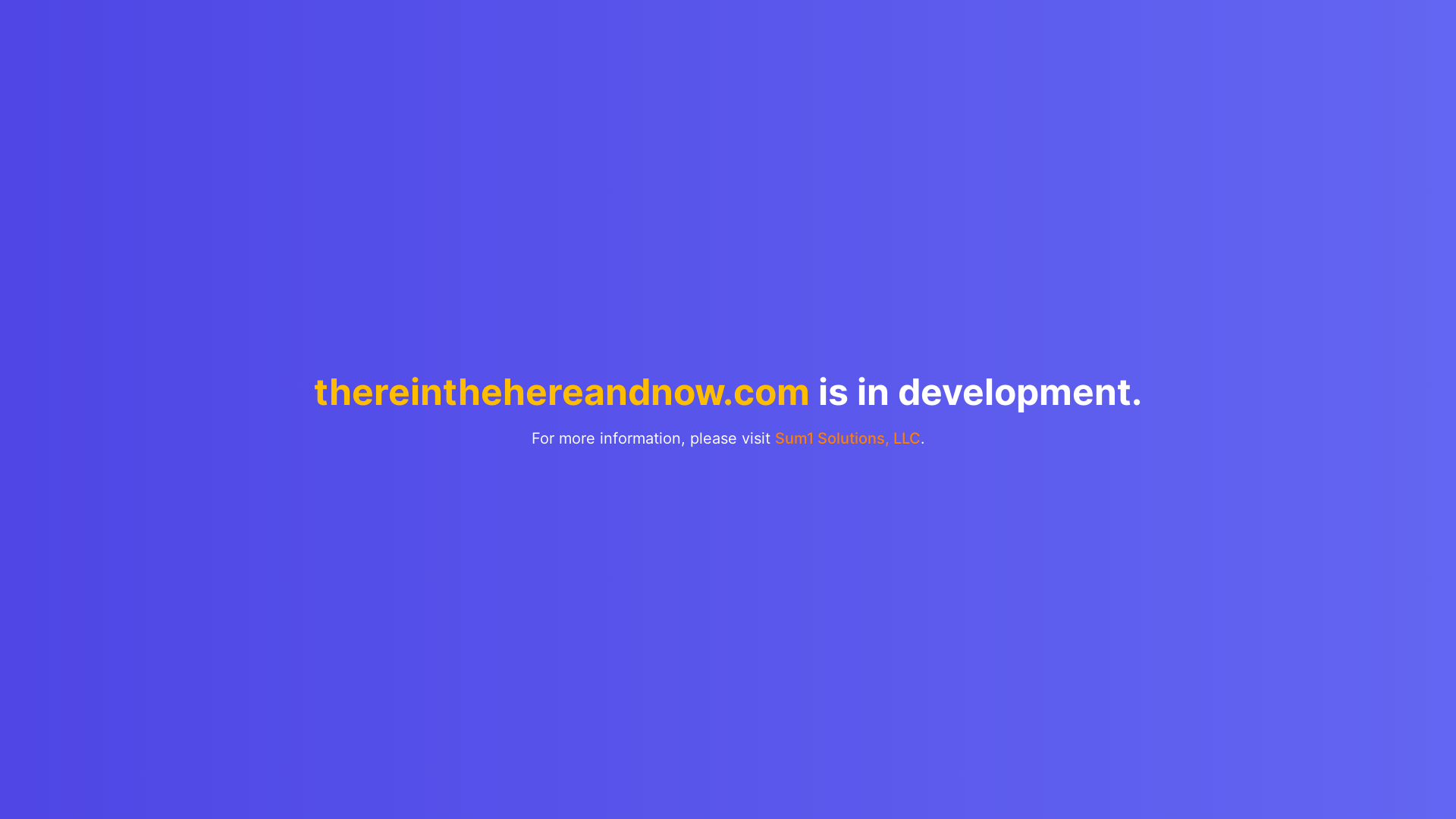 website screenshot of https://thereinthehereandnow.com/